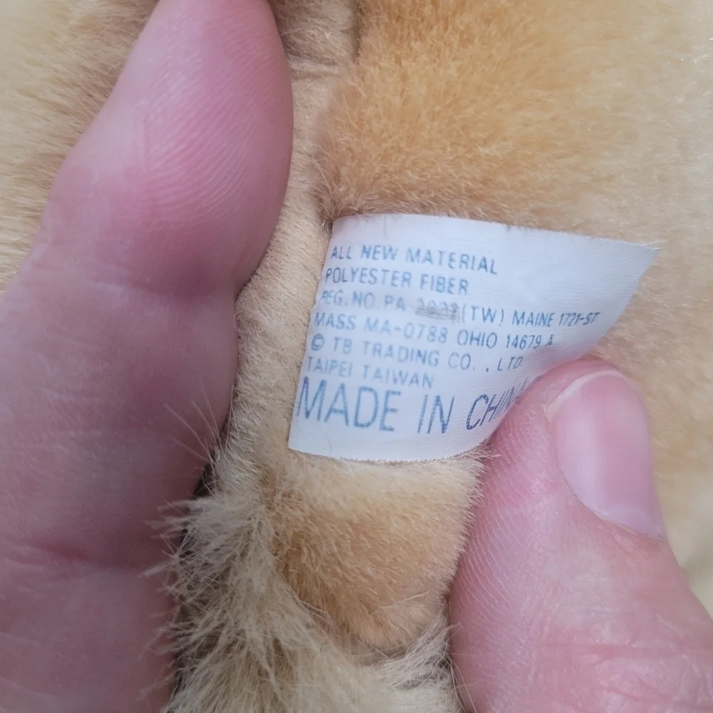 TB Trading Co Tan Plush Cat Kitten Laying 12